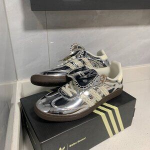 Adidas Wales Bonner X Samba silver metallic sneakers